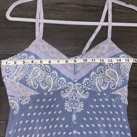 Intermix 100% Silk Isla Scarf Midi Dress Size 2 Blue/Lilac - Picture 14 of 16